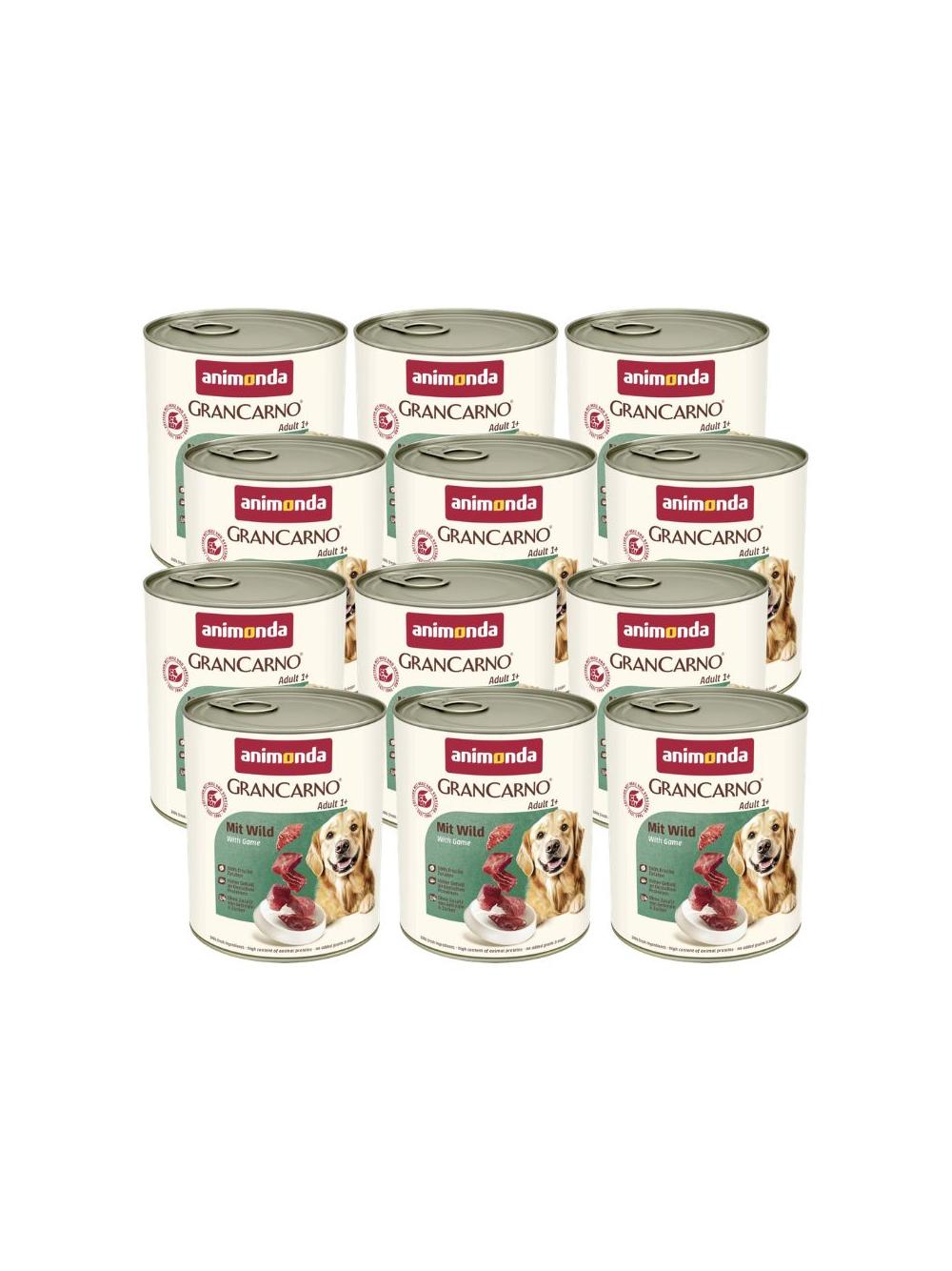 ANIMONDA GranCarno Adult Dog smak: Dziczyzna 12x800g