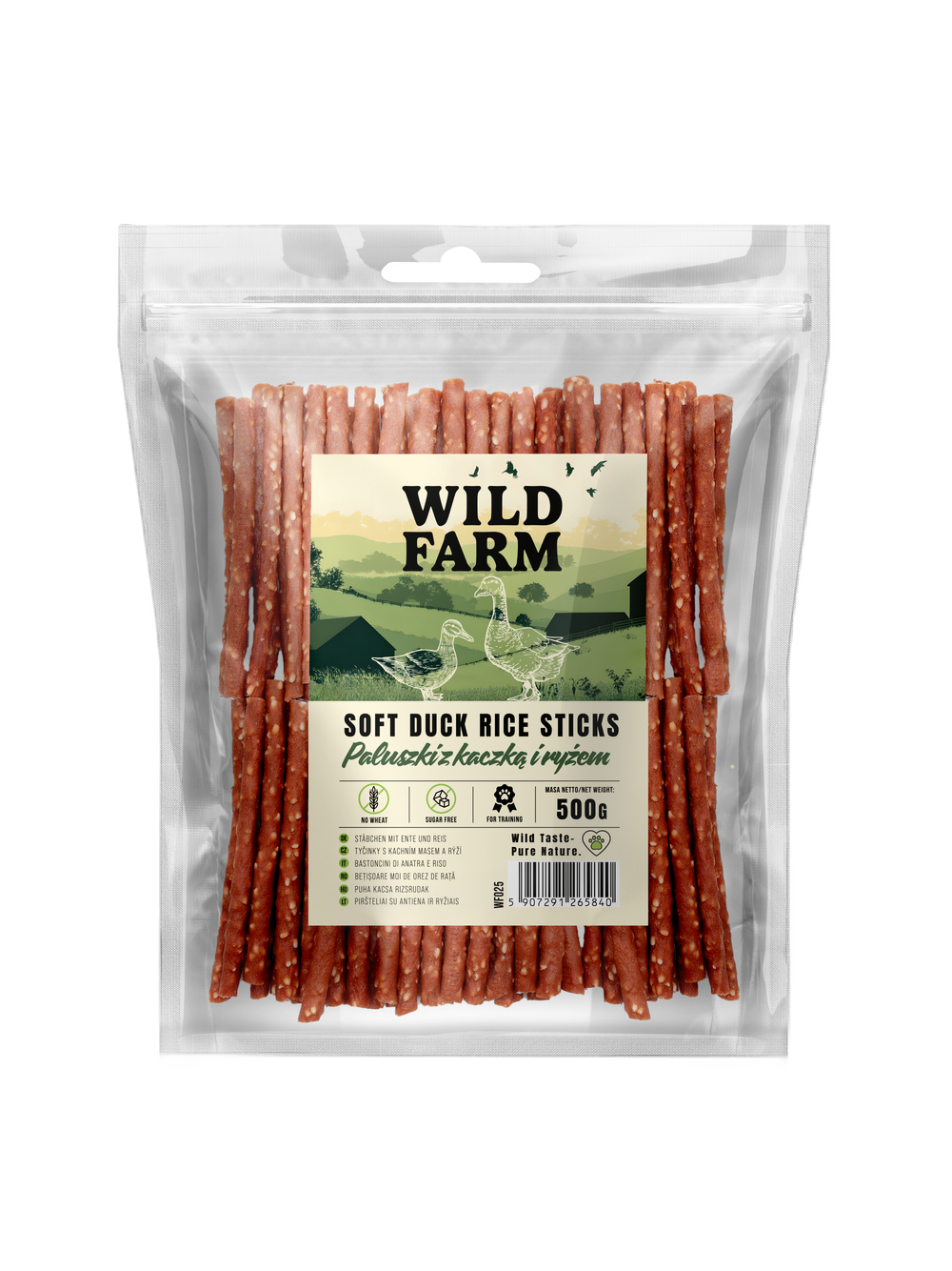 WILD FARM paluszki z kaczką i ryżem 500g przysmak dla psa