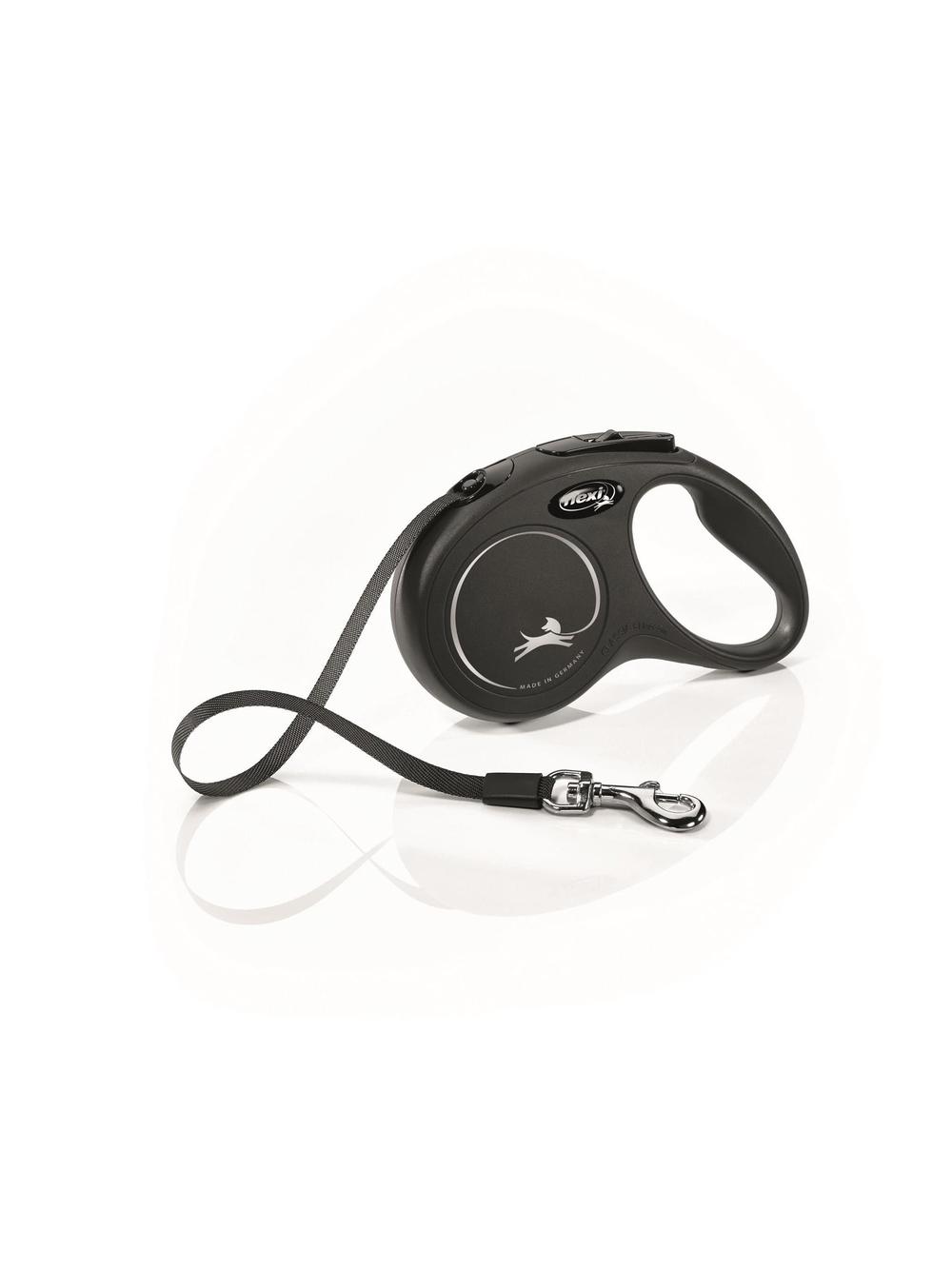FLEXI smycz oryginalna New Classic czarna S 5m do 15kg- taśma