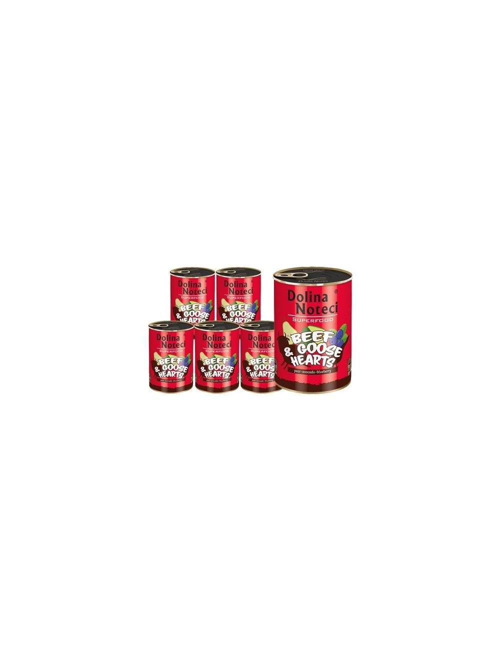 DOLINA NOTECI PREMIUM SUPERFOOD wołowina z sercami z gęsi 6x400g
