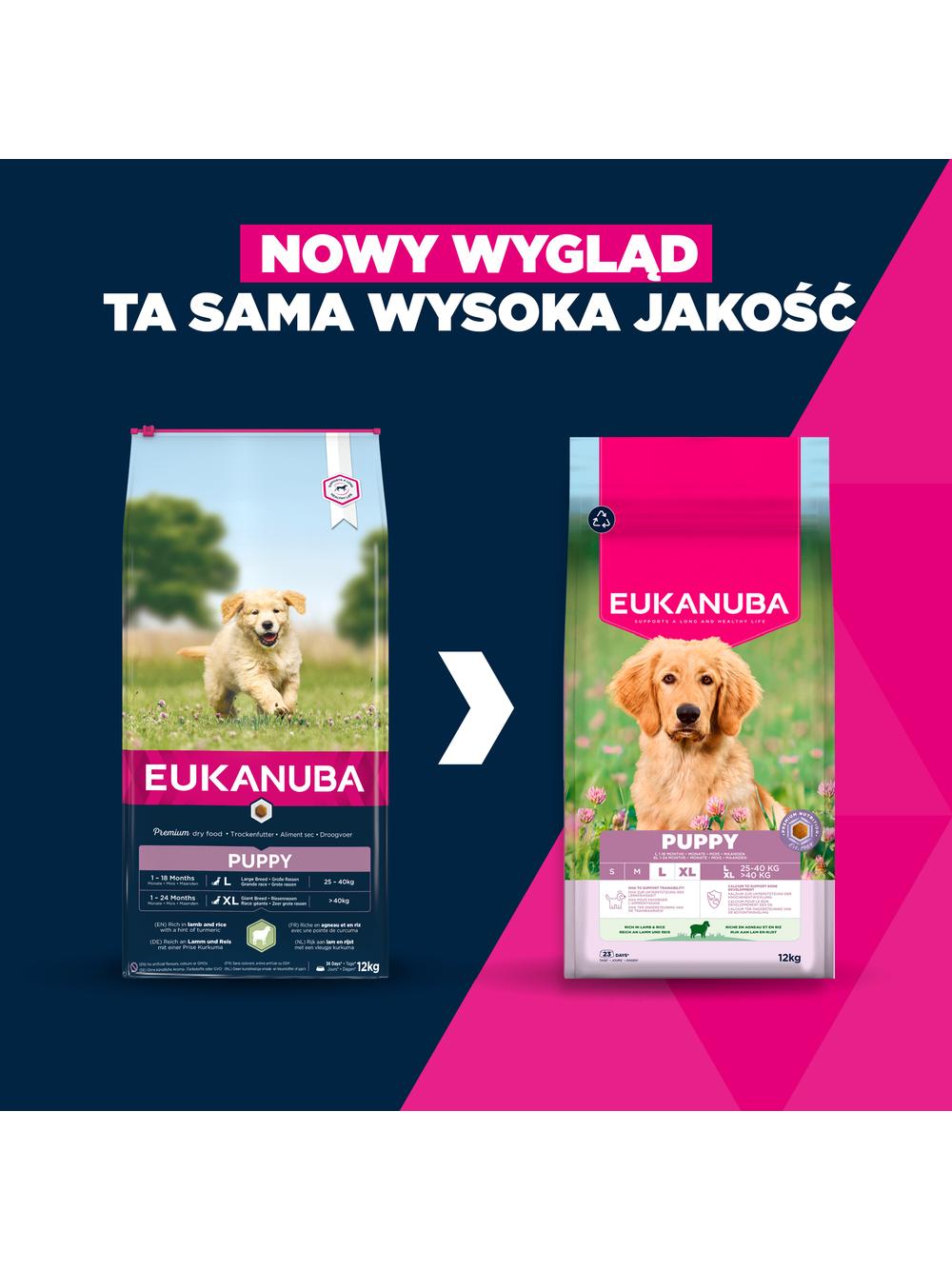 EUKANUBA Puppy&Junior Lamb&Rice Large Breeds 12kg