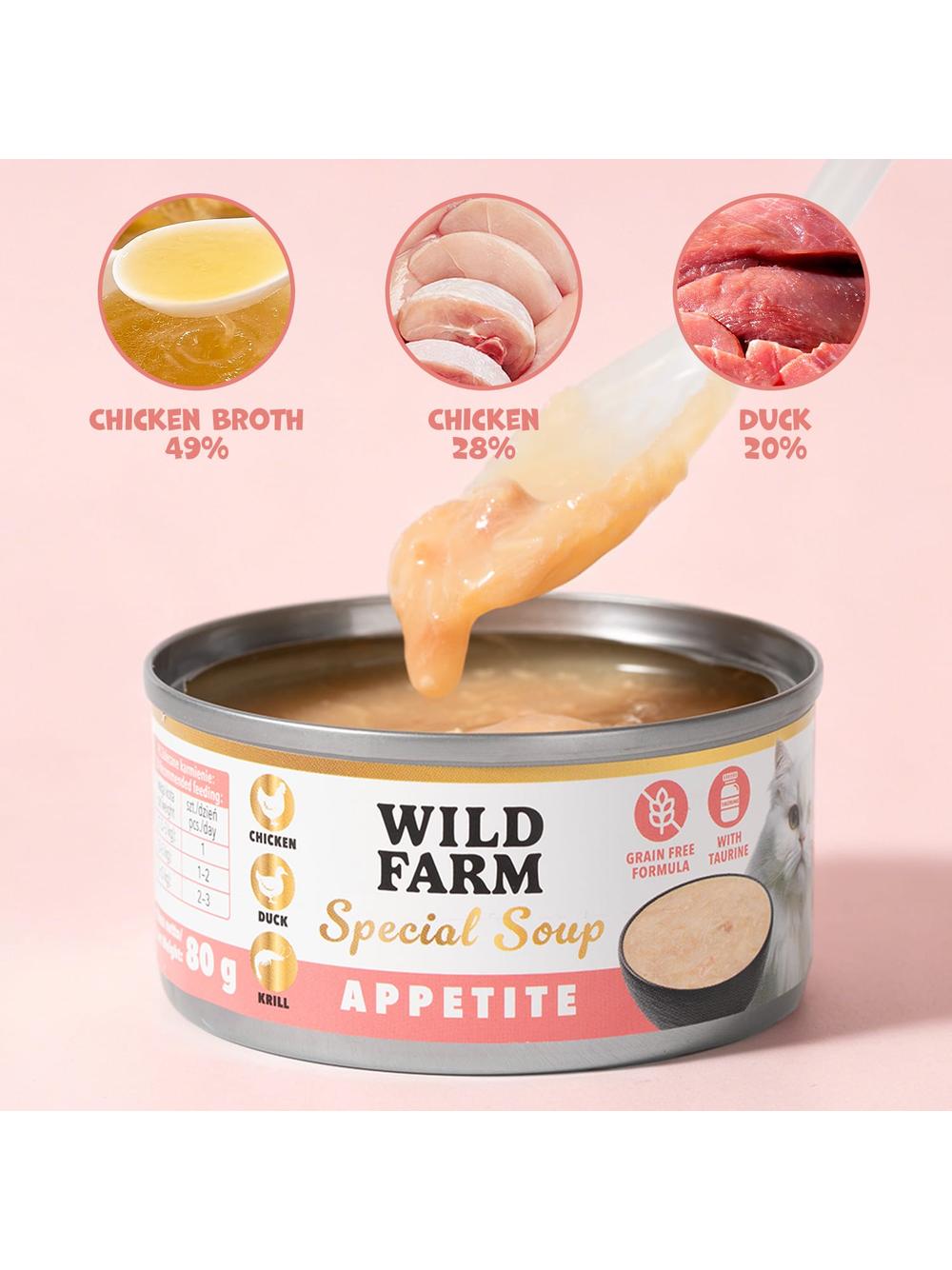 WILD FARM Special Soup 6x80g Mix– aromatyczna zupka - wsparcie prawidłowego nawodnienia
