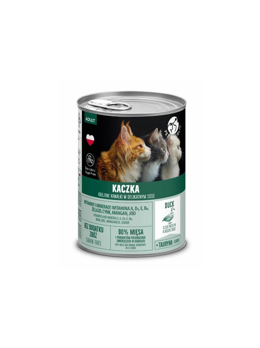 PetRepublic kawałki w sosie z kaczką 400g dla kota