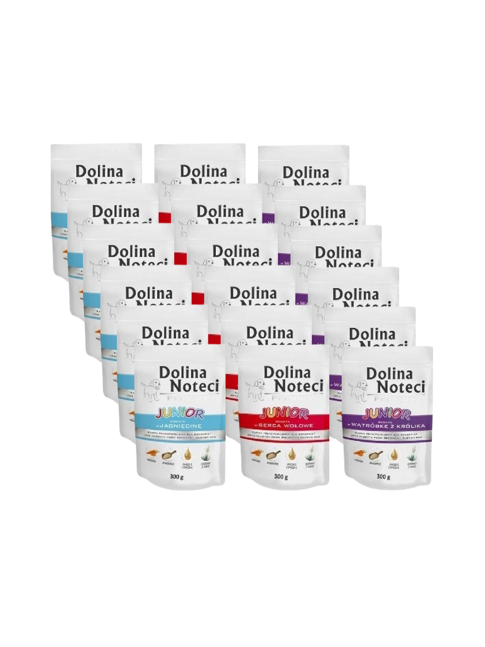 Dolina Noteci PREMIUM Junior MIX Smaków 18x300g
