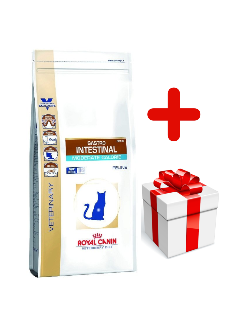 ROYAL CANIN Gastro Intestinal Moderate Calorie GIM 35 4kg + niespodzianka dla kota GRATIS!