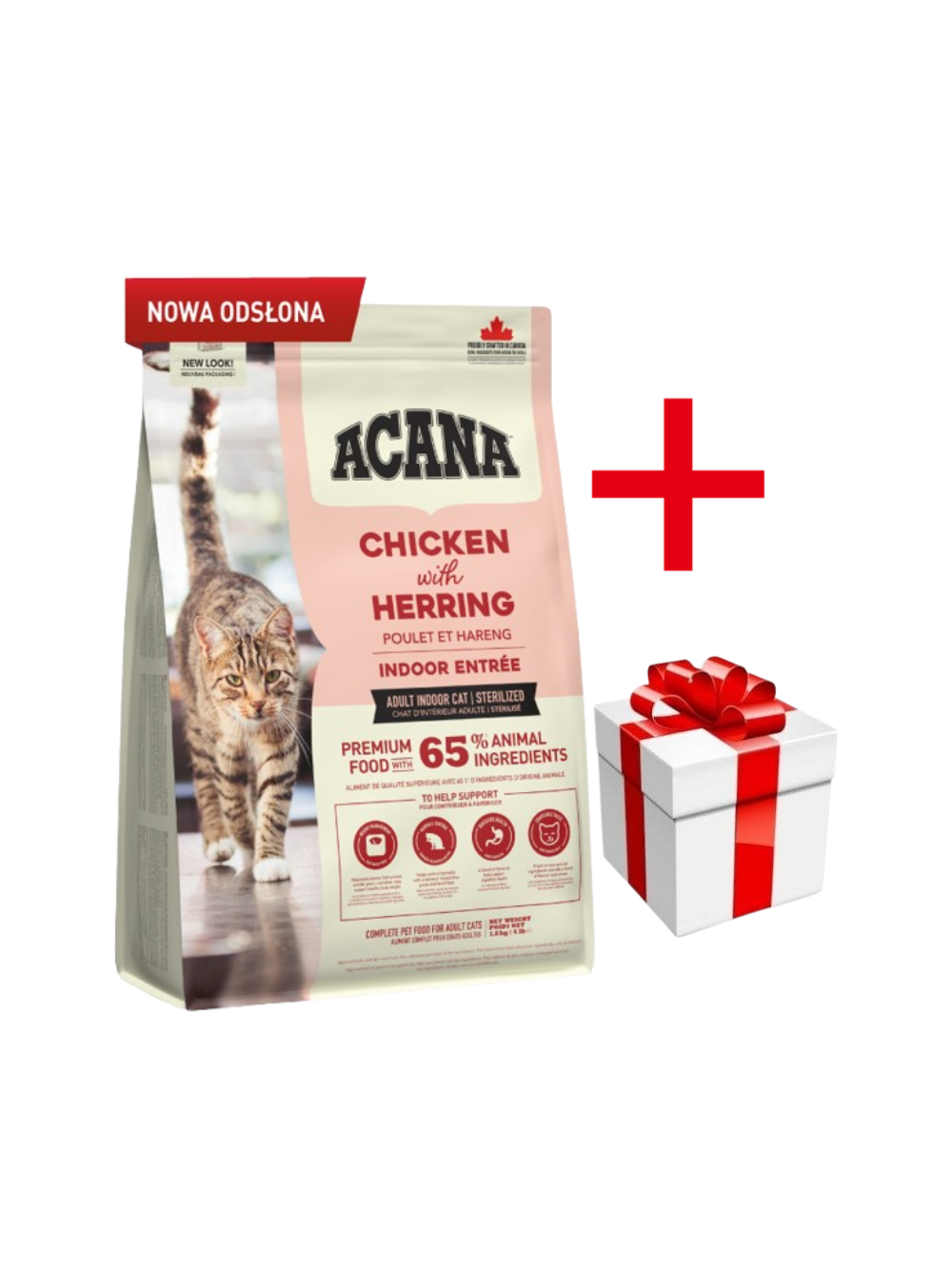 ACANA Indoor Entree Cat 1,8kg + niespodzianka dla kota GRATIS!