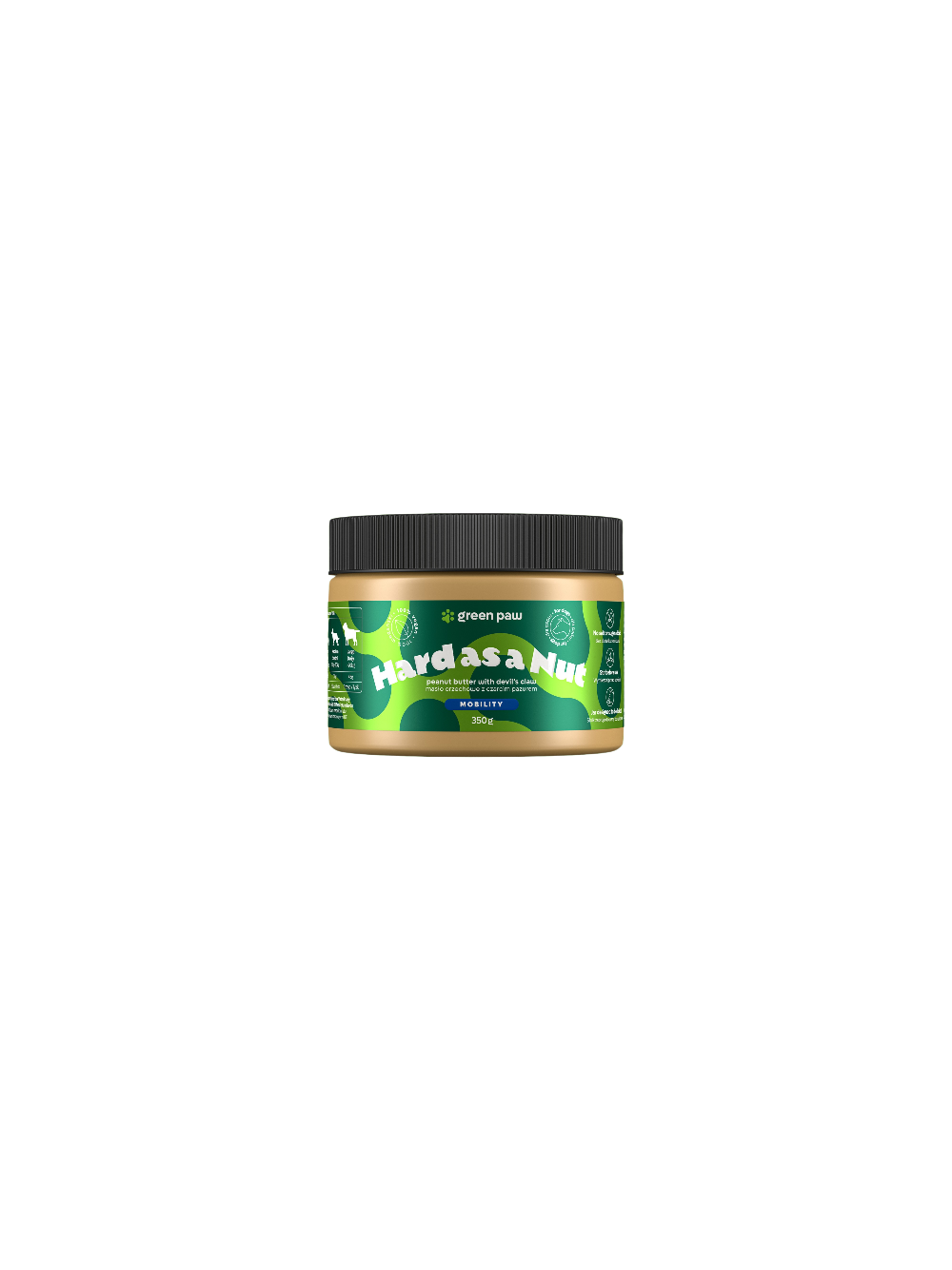 Green Paw Hard as a Nut 350g - Masło orzechowe z czarcim pazurem dla psów (Human Grade) + Mata do lizania dla psa