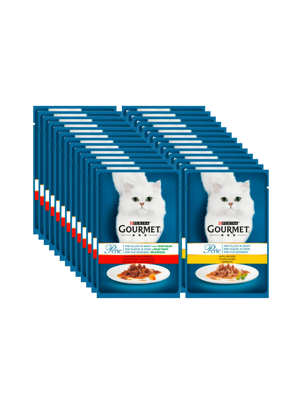 Purina Gourmet Perle Karma dla kotów mini fileciki w sosie Mix Smaków 26x85g