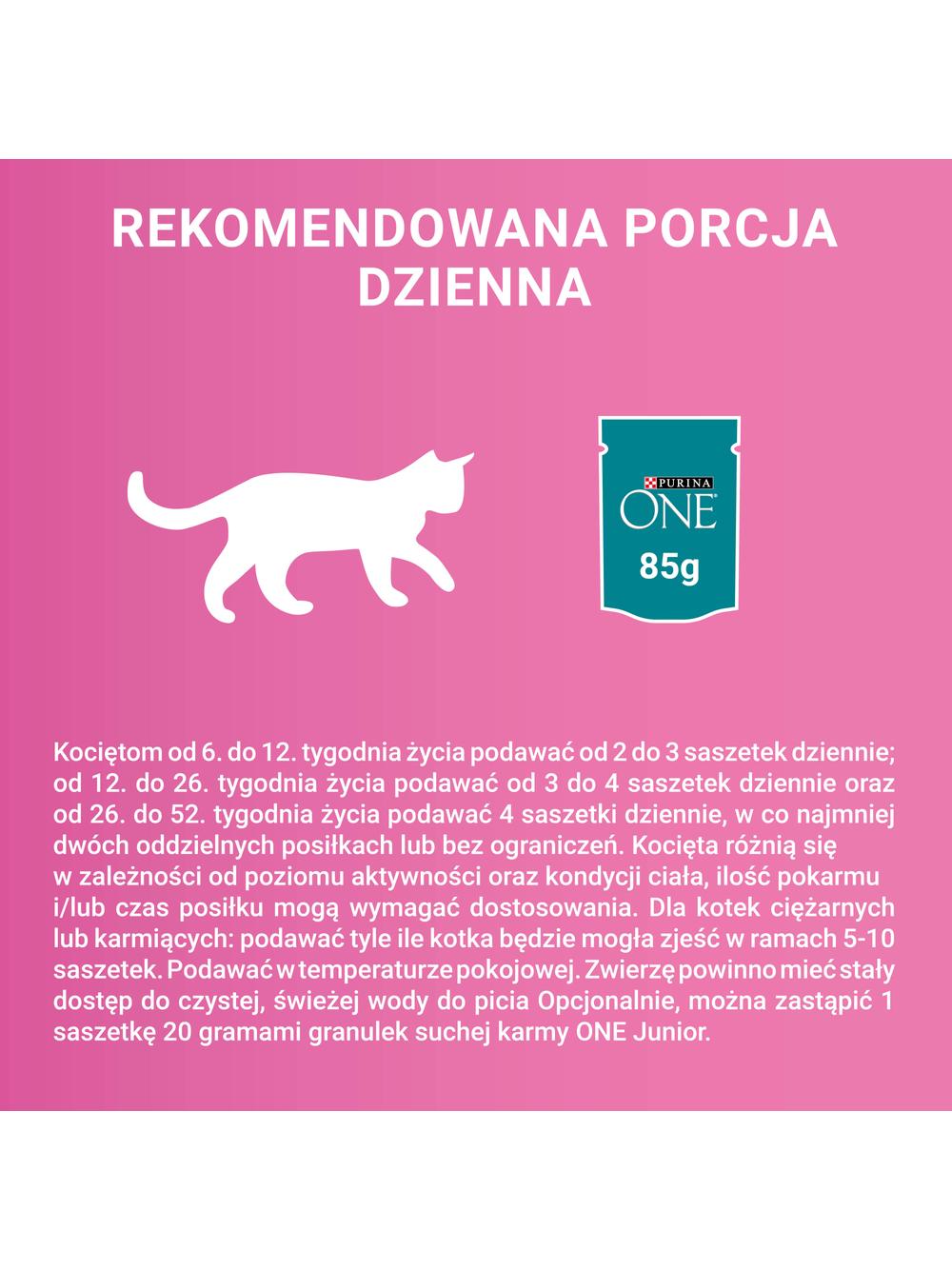 Purina One Junior Karma dla kociąt z łososiem i marchewką 12x85g