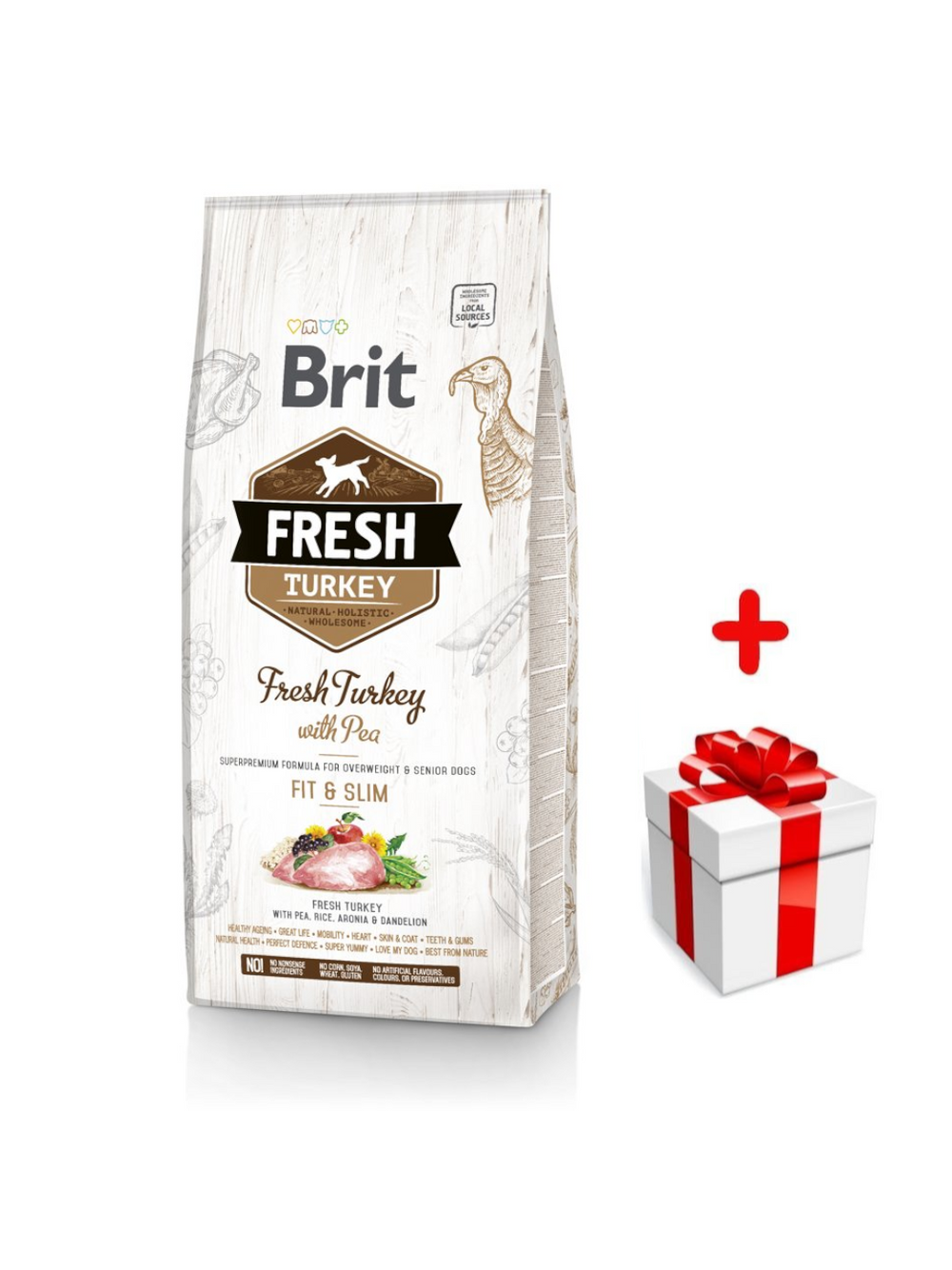 Brit Fresh Turkey & Pea Adult Fit & Slim 12kg + niespodzianka dla psa GRATIS!