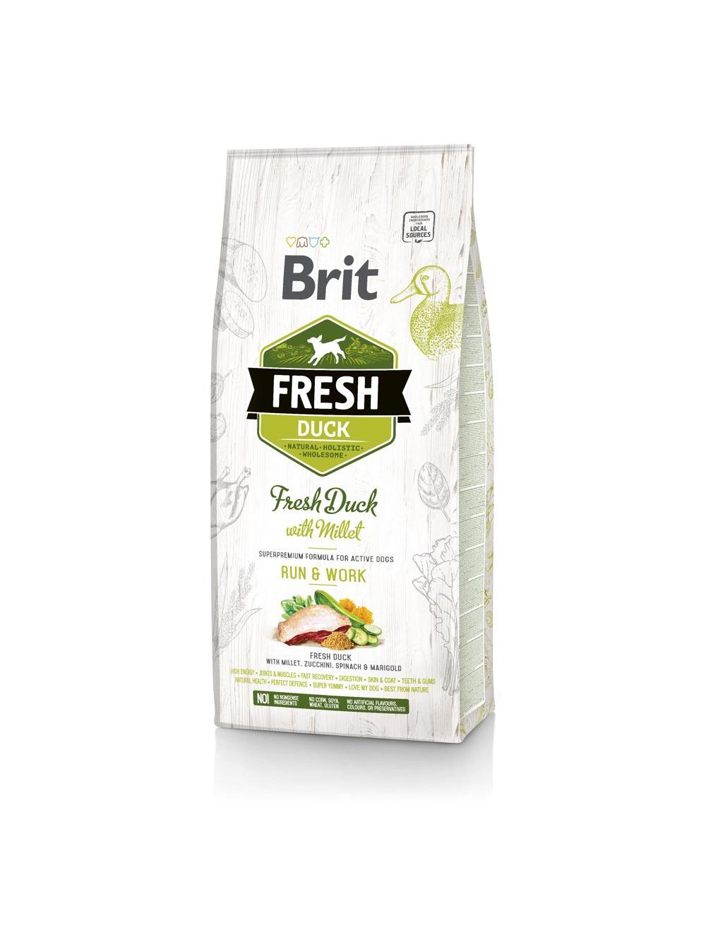 Brit Fresh Duck & Millet Adult Run & Work 12kg