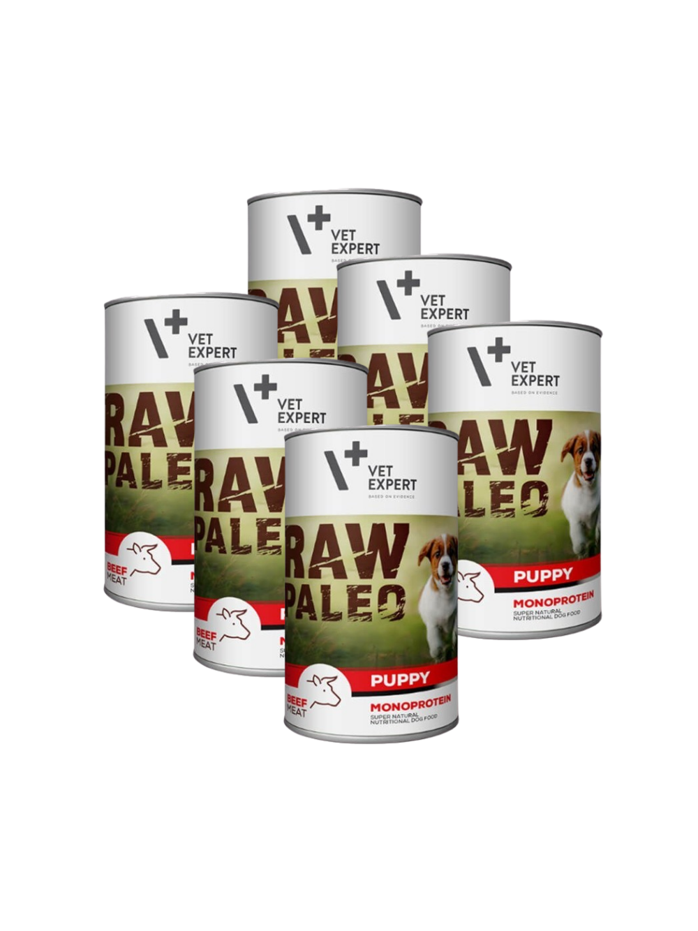 Vetexpert RAW PALEO puppy beef 6x400g - wołowina puszka