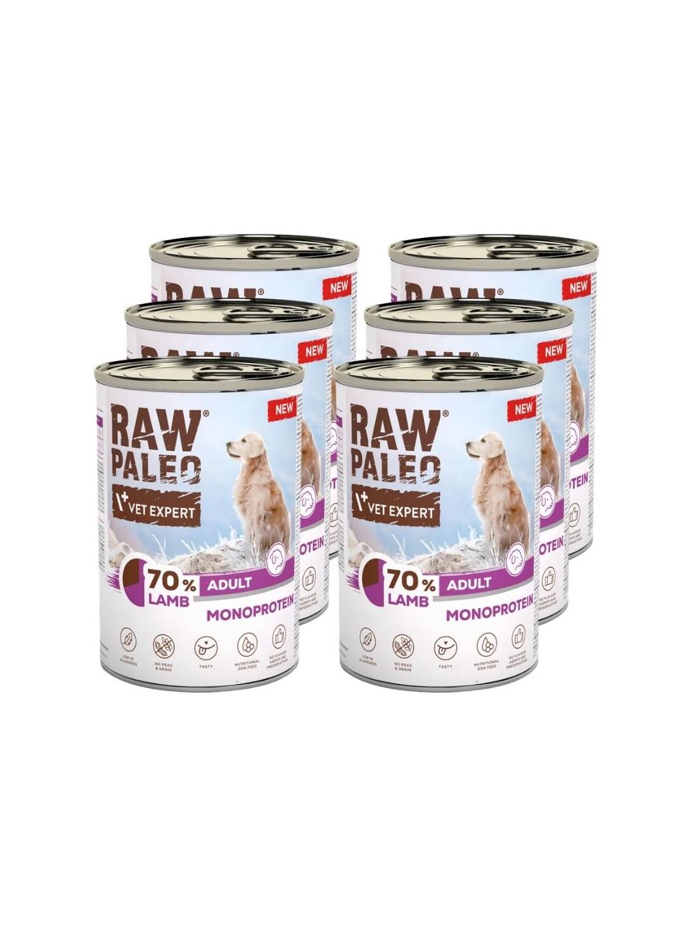 Vetexpert Raw Paleo Monoprotein Adult Lamb 6x400g
