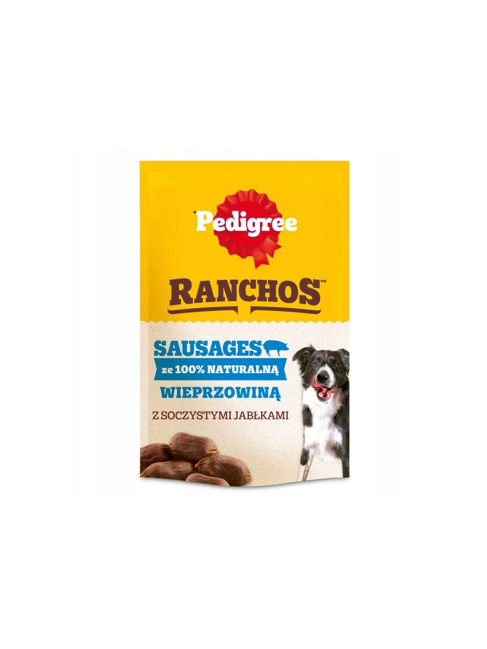 PEDIGREE Ranchos  Sausages 60g - naturalny przysmak dla psa z wieprzowiną