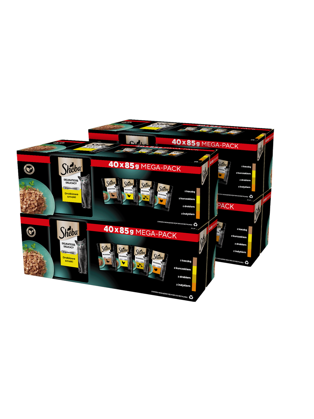 Sheba Delicacy Drobiowe Smaki w galaretce - mokra karma dla kota 160x85g