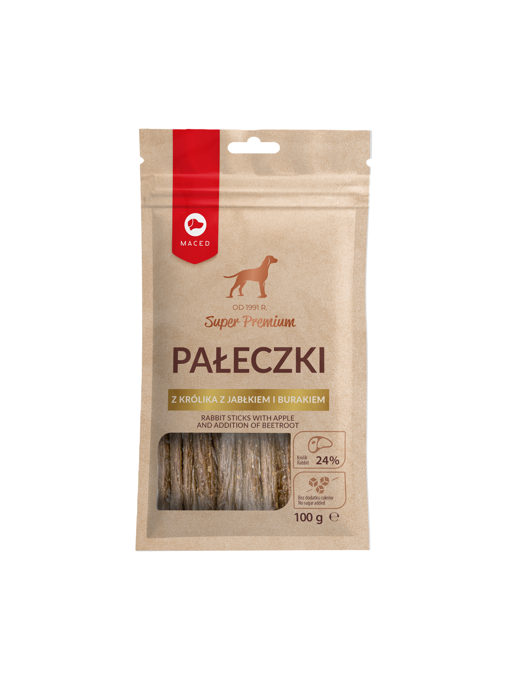 MACED Pałeczki z królika z jabłkiem i burakiem 100g