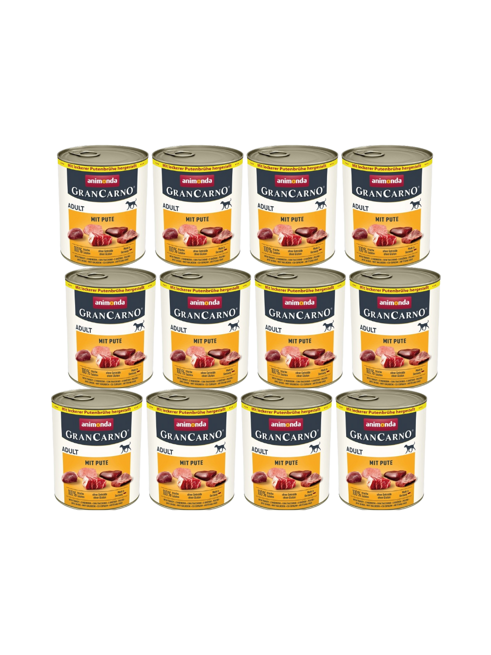 ANIMONDA GranCarno Adult Dog smak: Wieprzowina + Indyk 12x800g