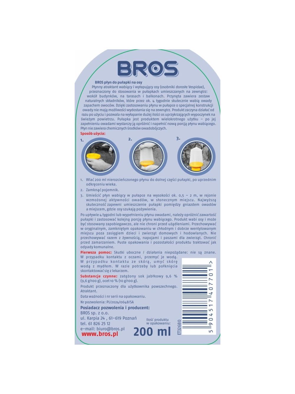 BROS - Płyn do pułapki na osy 200ml