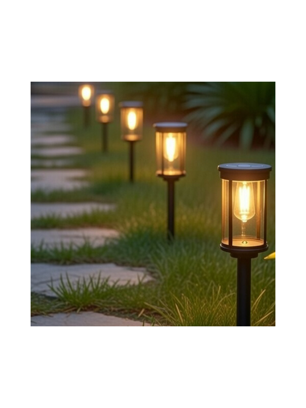Solarna lampa ogrodowa - słupek LED