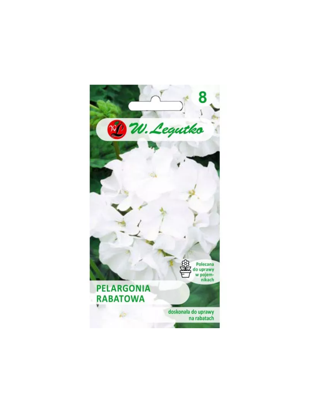 Pelargonia rabatowa Gama F1 - biała
