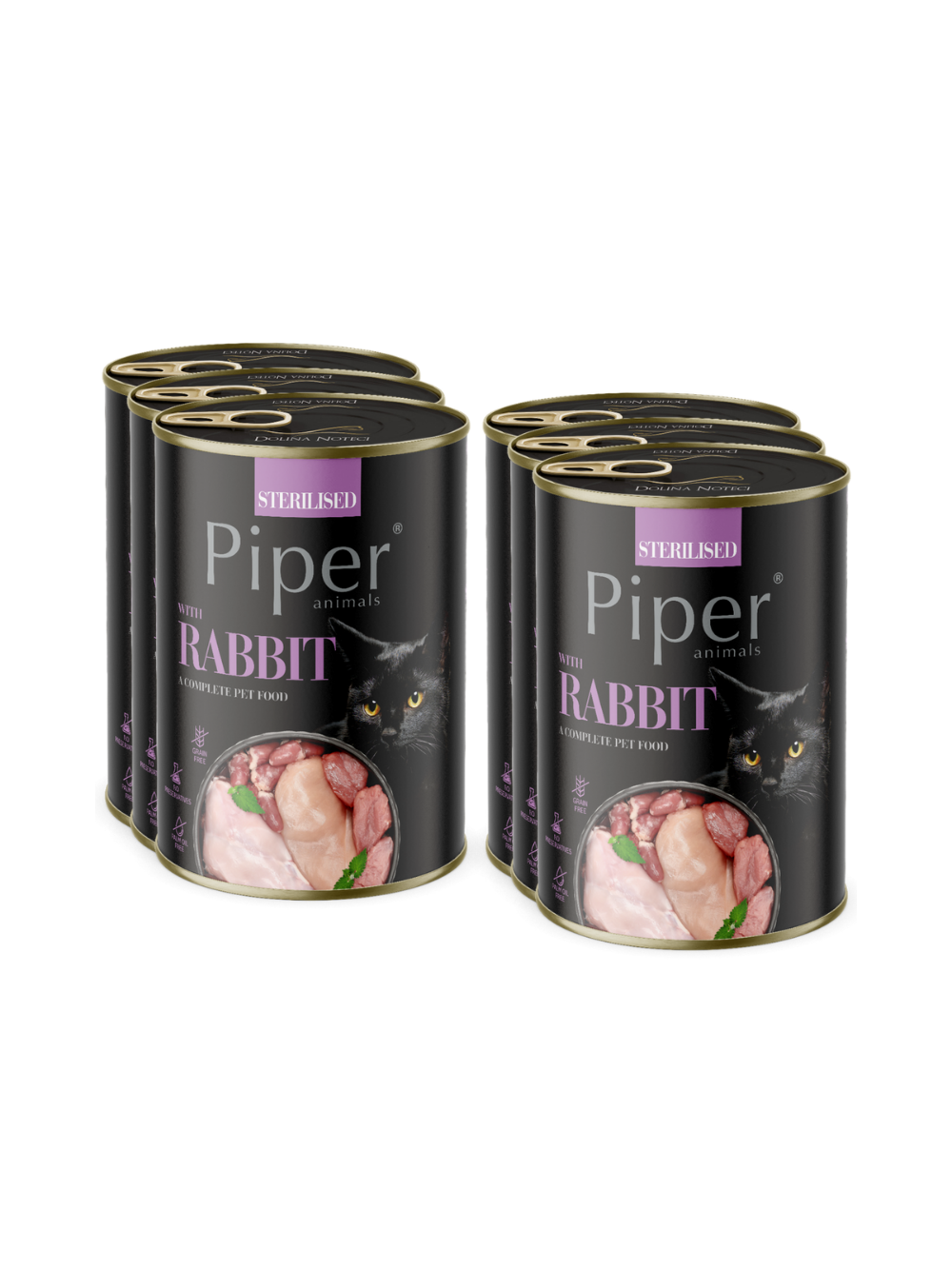 DOLINA NOTECI Piper dla kotów sterilizowanych z królikiem 6x400g