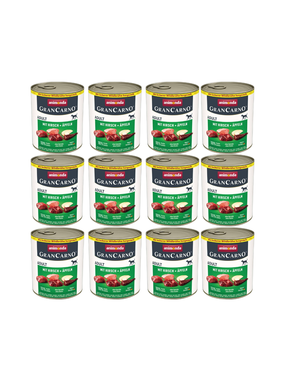 ANIMONDA GranCarno Adult Dog smak: Jeleń + jabłko 12x800g