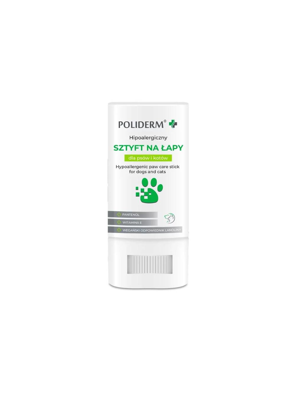 POLIDERM® SZTYFT NA ŁAPY – hipoalergiczny sztyft na łapy dla psa i kota 14,5 g