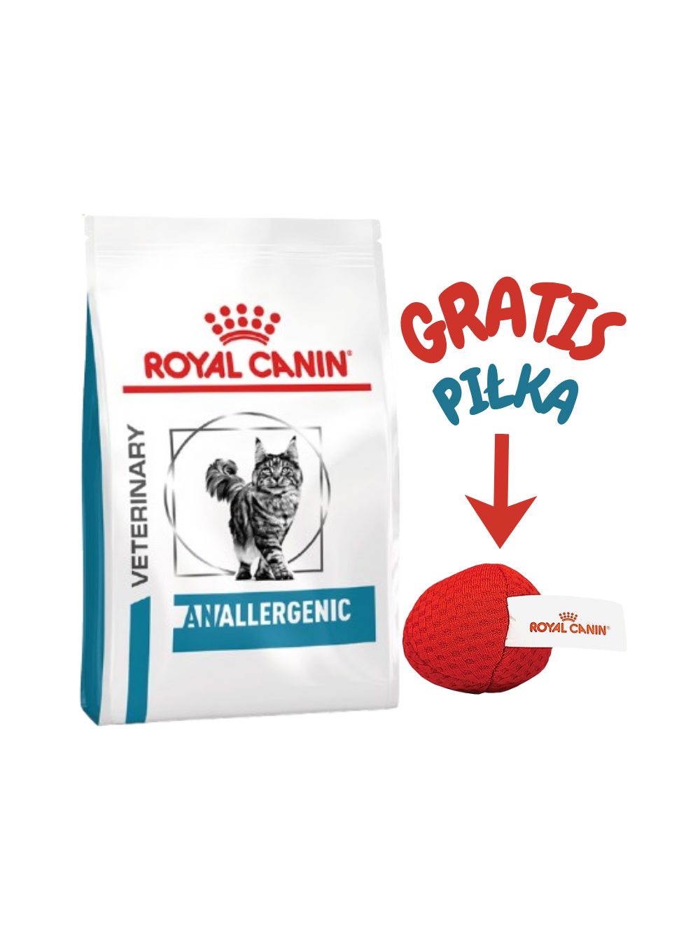 ROYAL CANIN Anallergenic Cat 2kg + piłka dla kota GRATIS!!