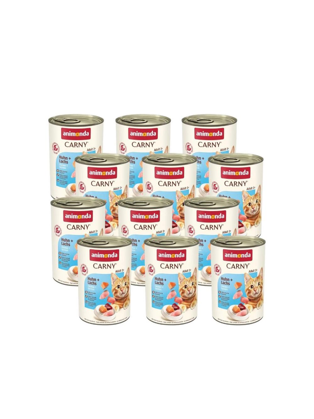 ANIMONDA Cat Carny Adult smak: kurczak i łosoś 12x400g