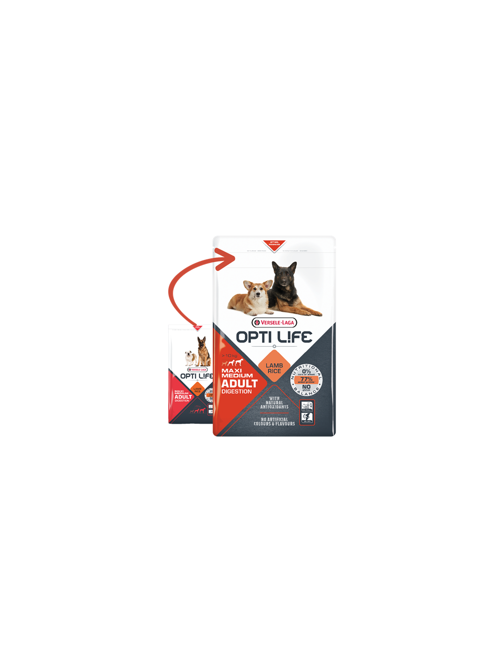 VERSELE-LAGA Opti Life Adult Digestion Medium&Maxi 12,5kg + niespodzianka dla psa GRATIS!