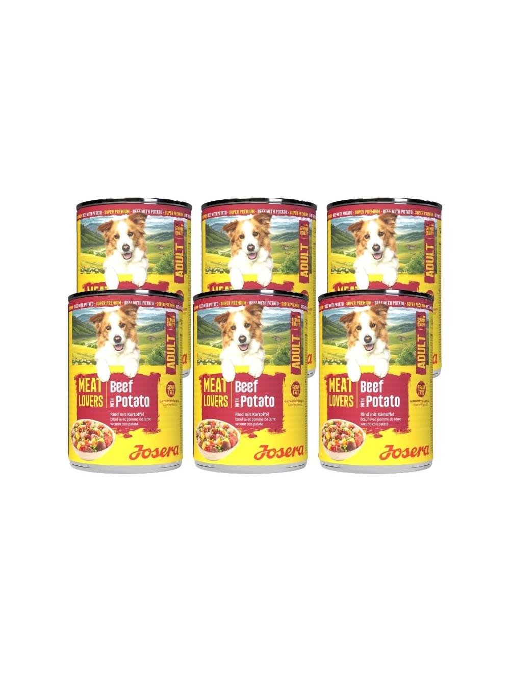 JOSERA Meatlovers Menu Wołowina z ziemniakami 6x400g