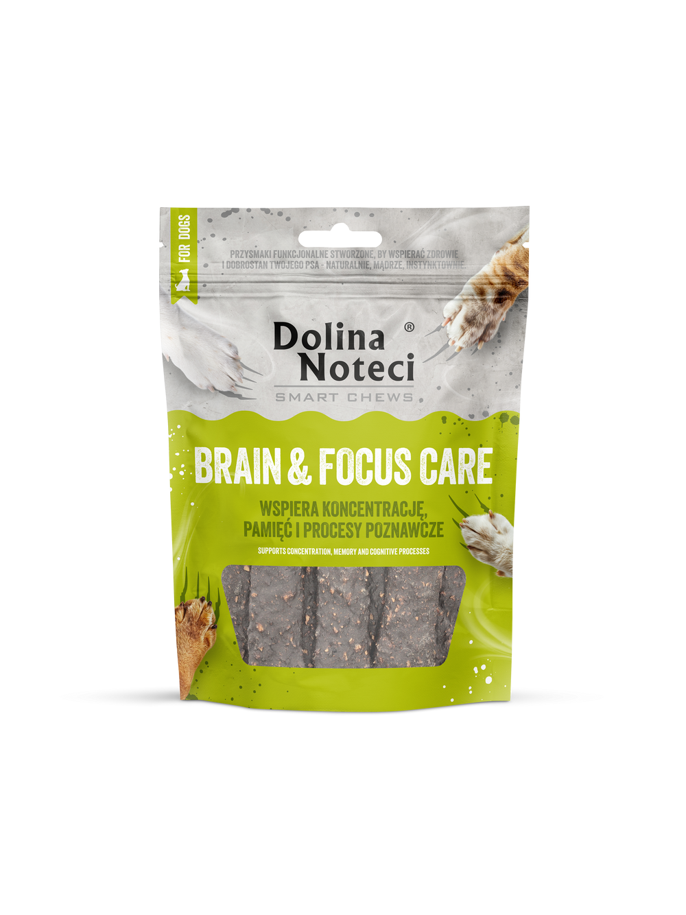 DOLINA NOTECI Smart Chews Brain & Focus Care przysmaki dla psa 100g 3+1 GRATIS!