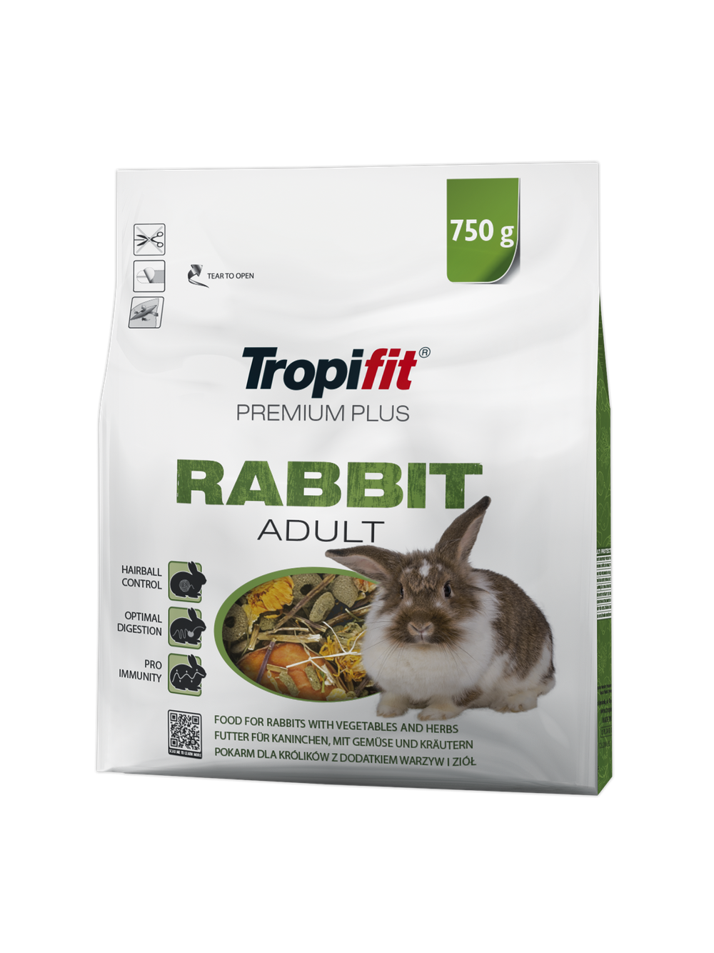 TROPIFIT Premium Plus RABBIT ADULT 750g - dla królika