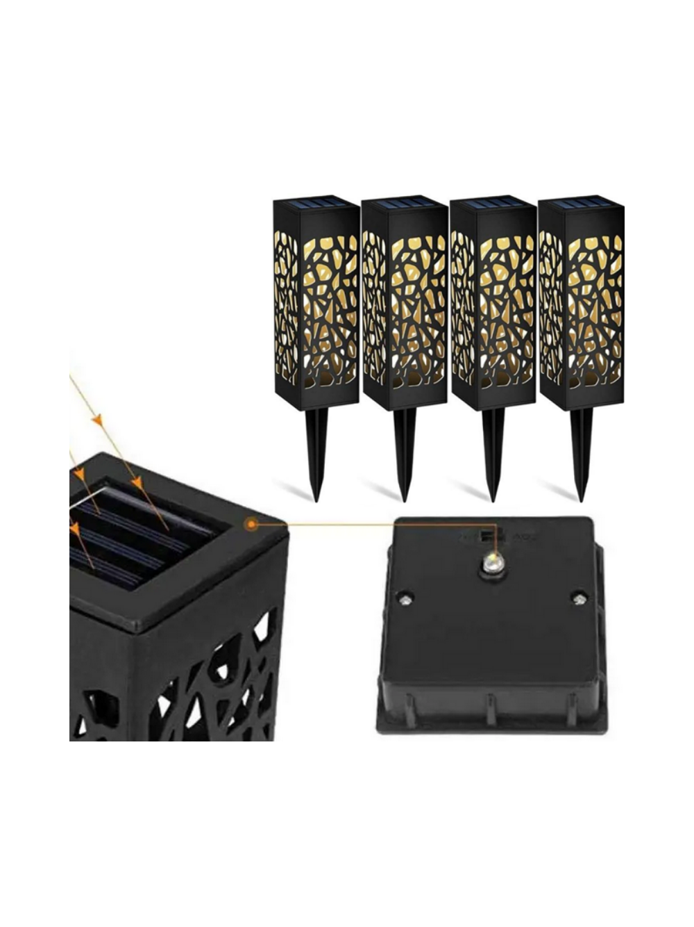 4x lampa ogrodowa solarna ozdobna