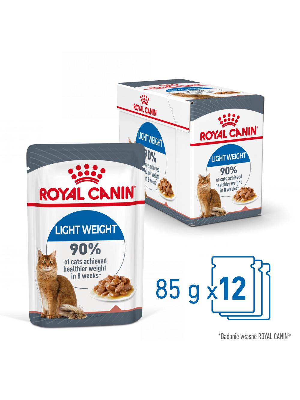 ROYAL CANIN Light  Weight Care12x85g karma mokra w sosie dla kotów dorosłych z tendencją do nadwagi + NIESPODZIANKA DLA KOTA GRATIS!!