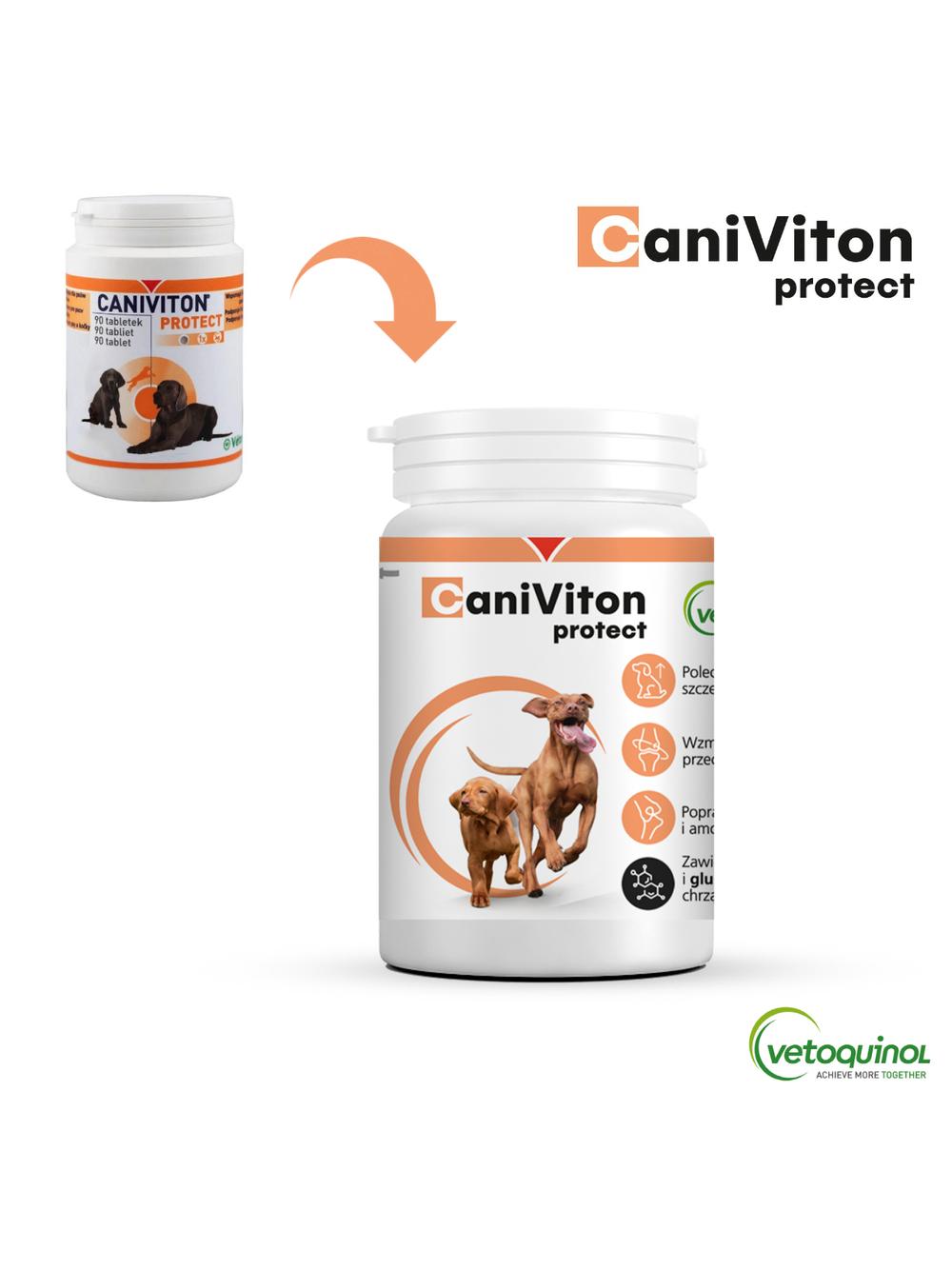 VETOQUINOL Caniviton Protect Karma Uzupełniająca Dla Psów 198g (90 tabletek)