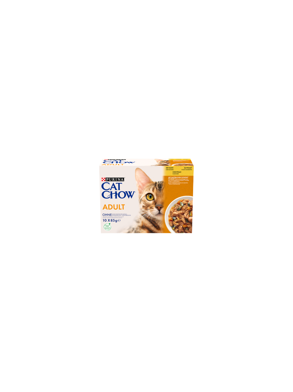 PURINA Cat Chow Adult Karma dla kotów z kurczakiem i cukinią w galaretce 10x85 g
