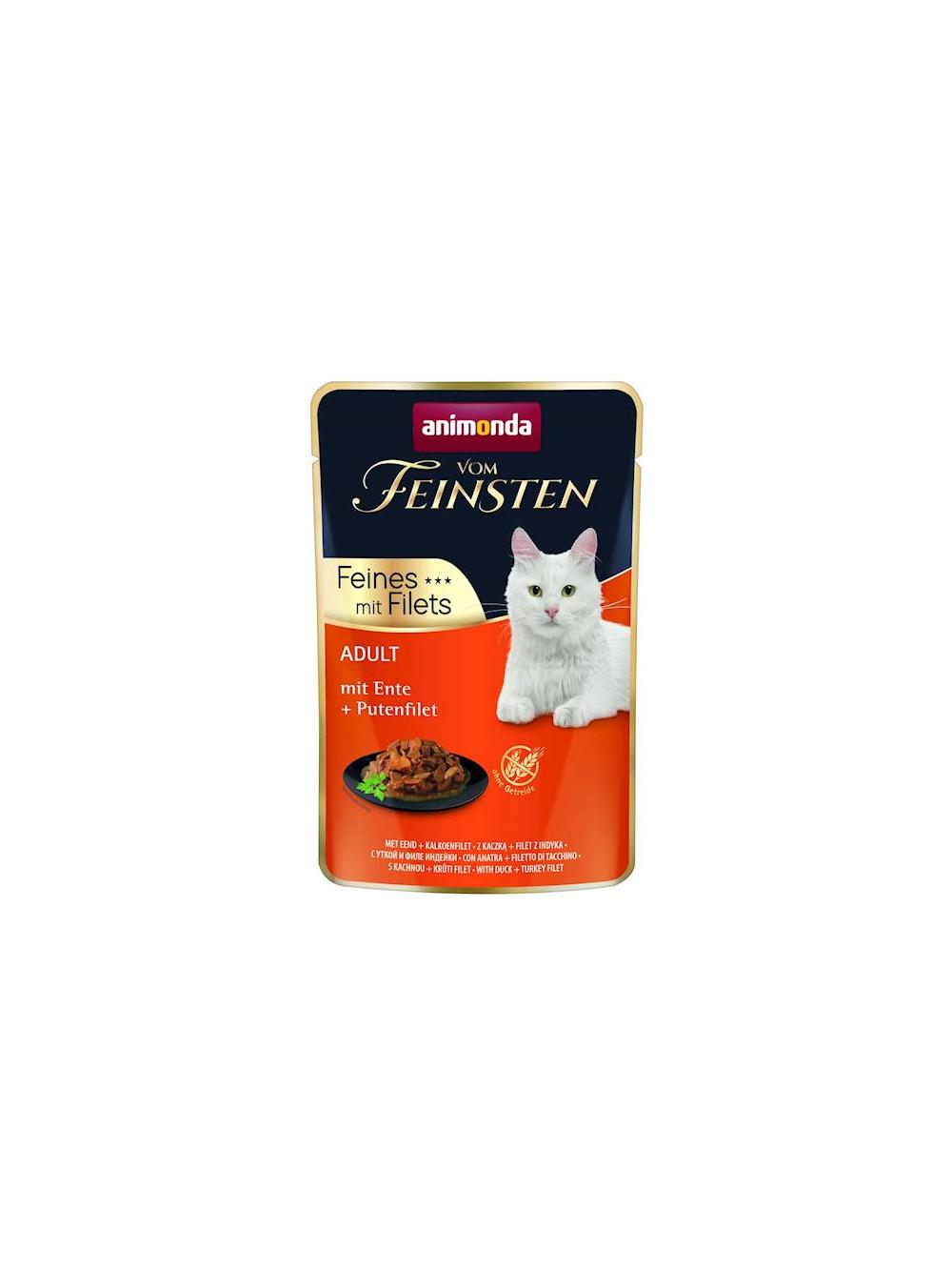 ANIMONDA Cat Vom Feinsten Adult Kaczka + filet z indyka saszetka 85g