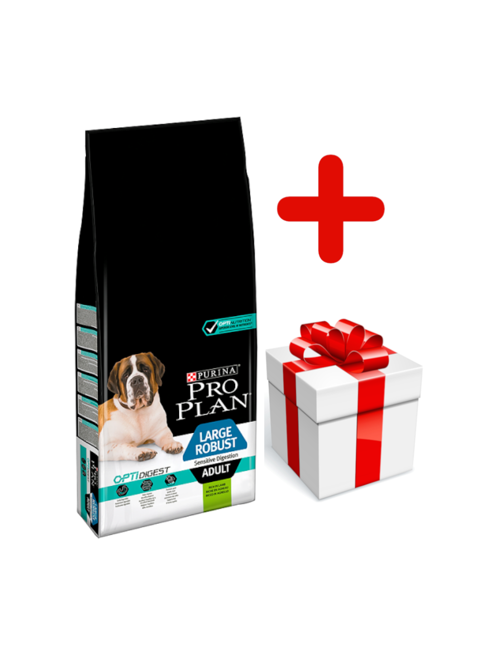 Purina Pro Plan Large Robust Optidigest, jagnięcina 14kg  + niespodzianka dla psa GRATIS!