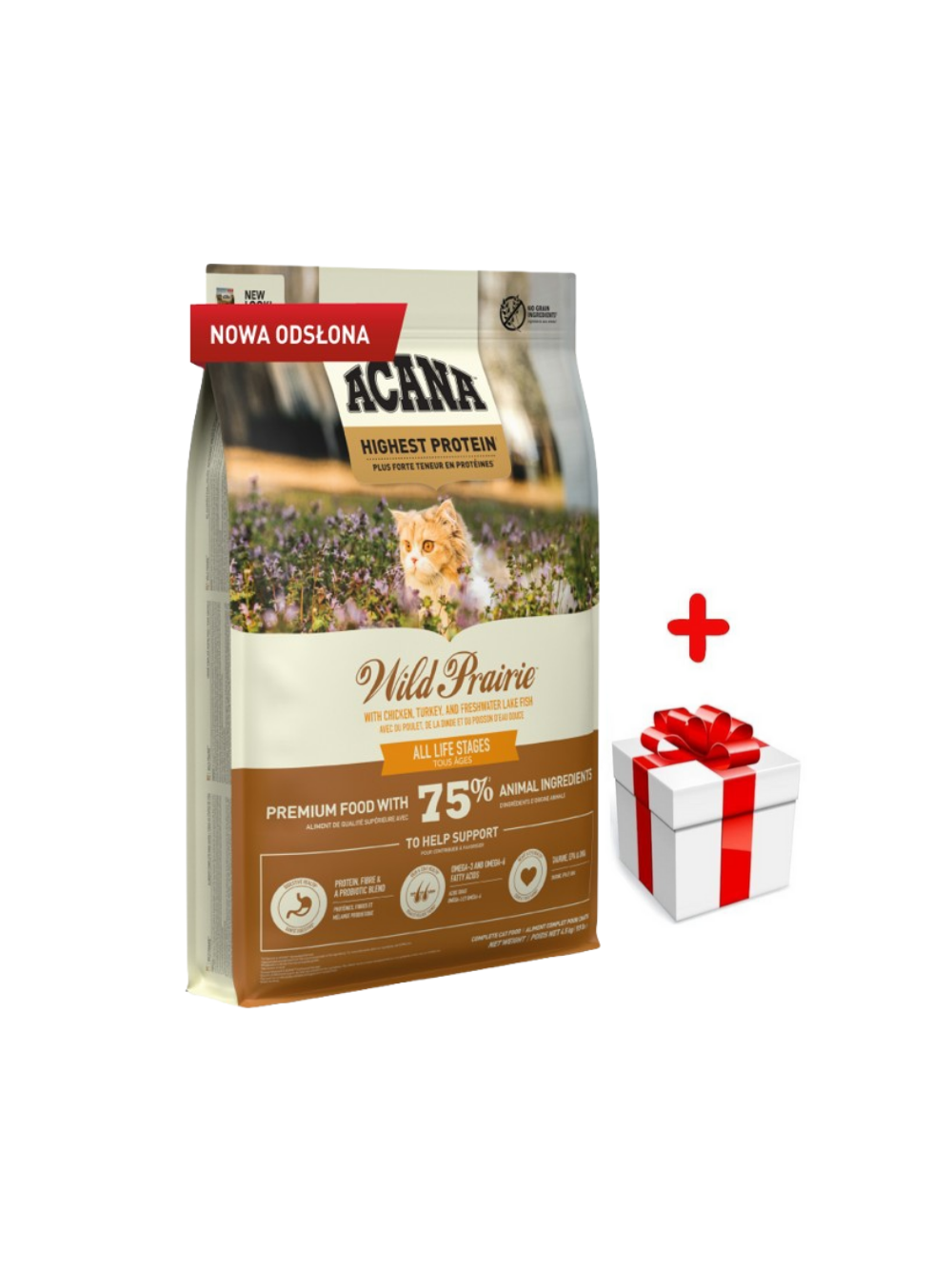 ACANA Wild Prairie Cat 4,5kg + niespodzianka dla kota GRATIS!