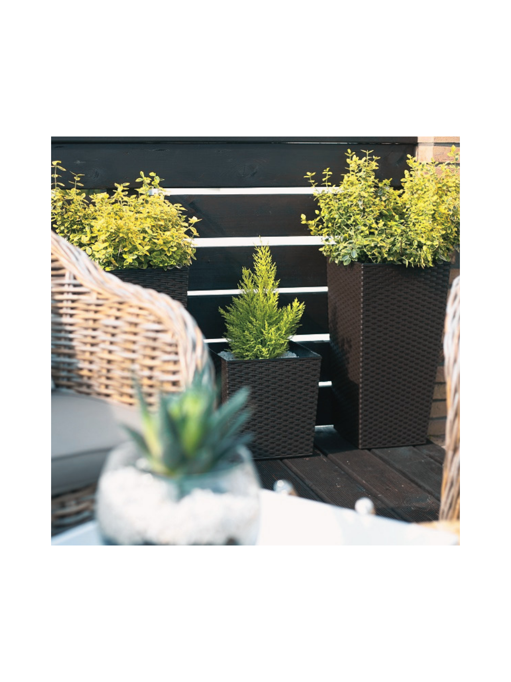 Donica FINEZJA 250x250 rattan - mokka