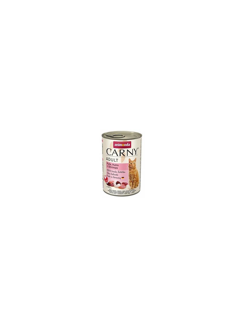 ANIMONDA Cat Carny Adult smak:wołowina,indyk i krewetki 18x400g