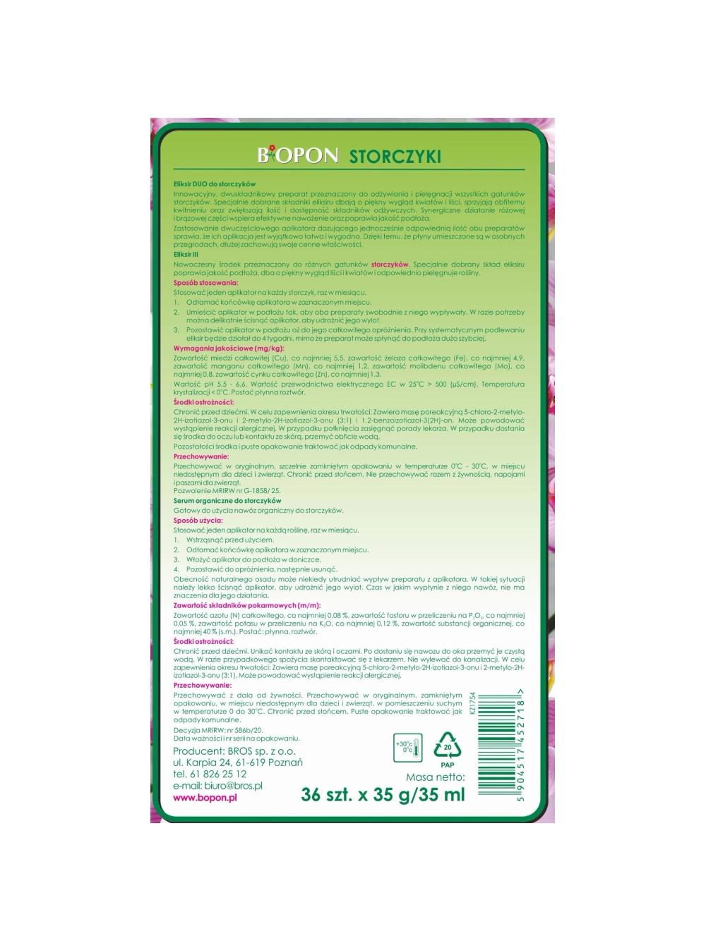 BIOPON Nawóz odżywka Eliksir DUO do storczyków Biopon