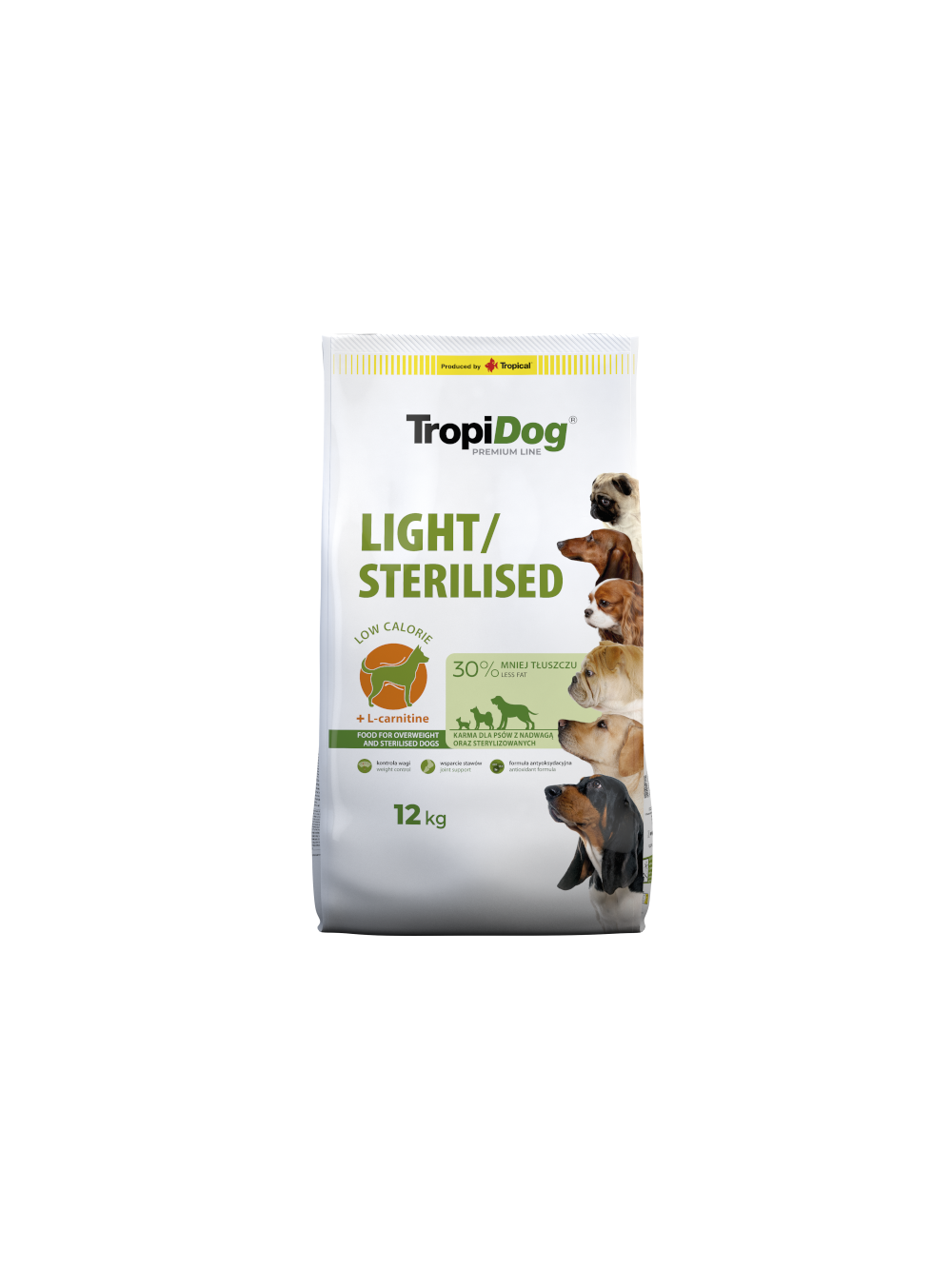 TROPIDOG Premium light/sterilised 12kg