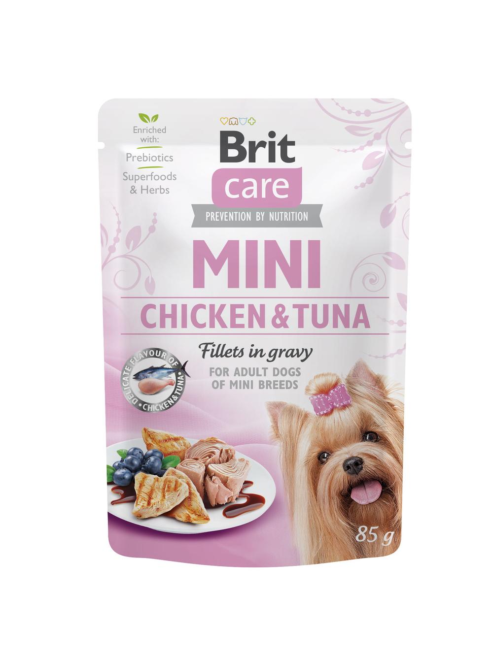 Brit Care Mini Chicken & Tuna fillets in gravy 85g