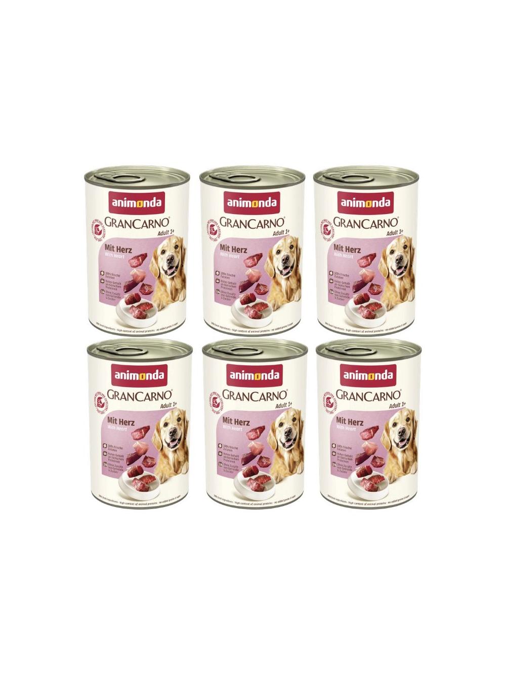 ANIMONDA GranCarno Adult Dog z sercami 6x400g