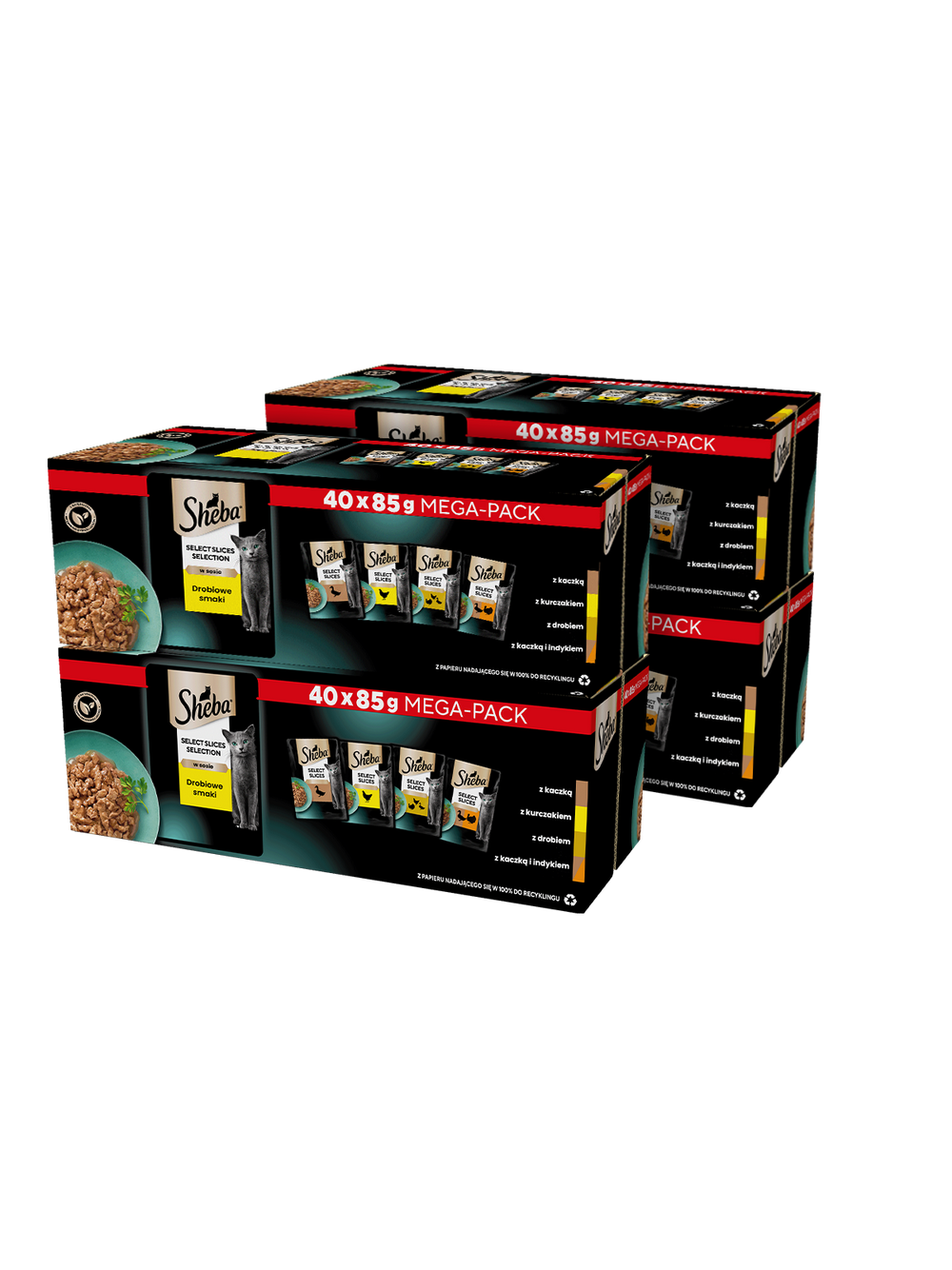 SHEBA Selection Select Slices Drobiowe Smaki saszetki 160x85g