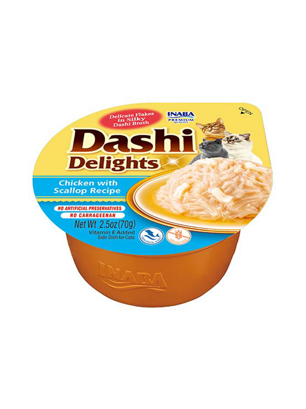 Inaba DASHI uzupełniająca karma dla kota- bulion o smaku kurczaka i przegrzebki 70 g