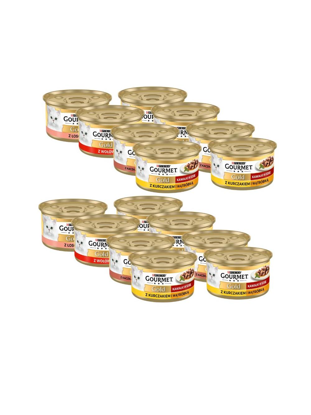 Purina Gourmet Gold Mix smaków 48x85g