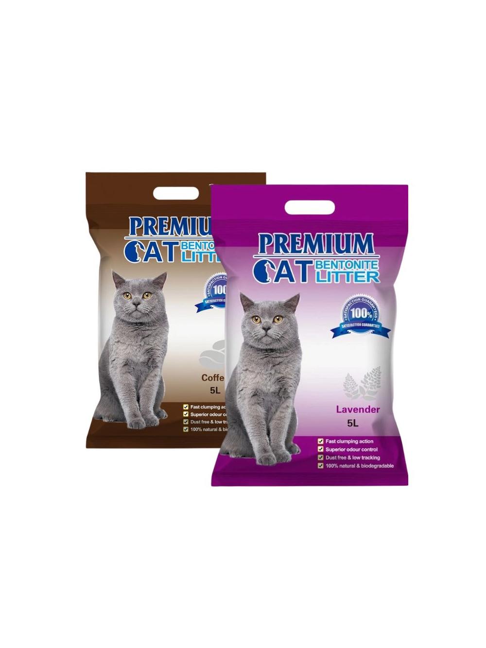 Premium Cat Żwirek Bentonitowy Zbrylający - Mix 2x5L